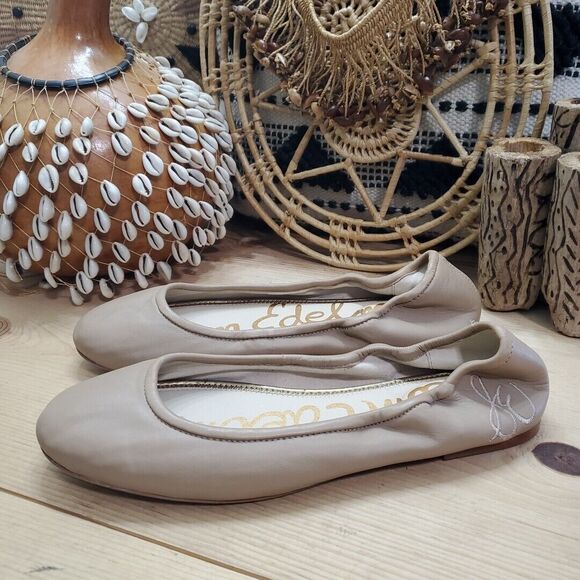 Sam Edelman Womens 10.5M/40.5 Fritz Ballet Flats Shoe Wardrobe Stapple Tan Nude - Picture 3 of 13